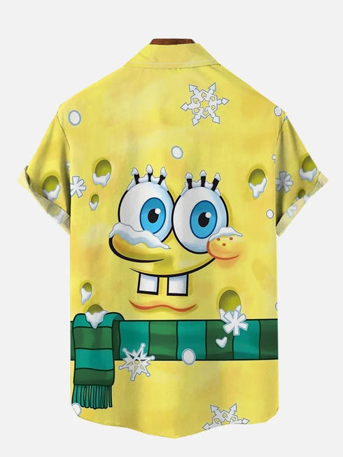 Men's Christmas Funny Graphic Short Sleeve Hawaiian Shirt